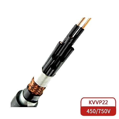 KVVP22 shielded control armored cable